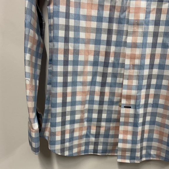 Banana Republic Blue and Orange Plaid Camden Shirt s NEW - Picture 4 of 5